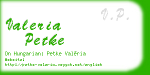 valeria petke business card