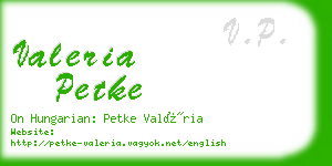 valeria petke business card